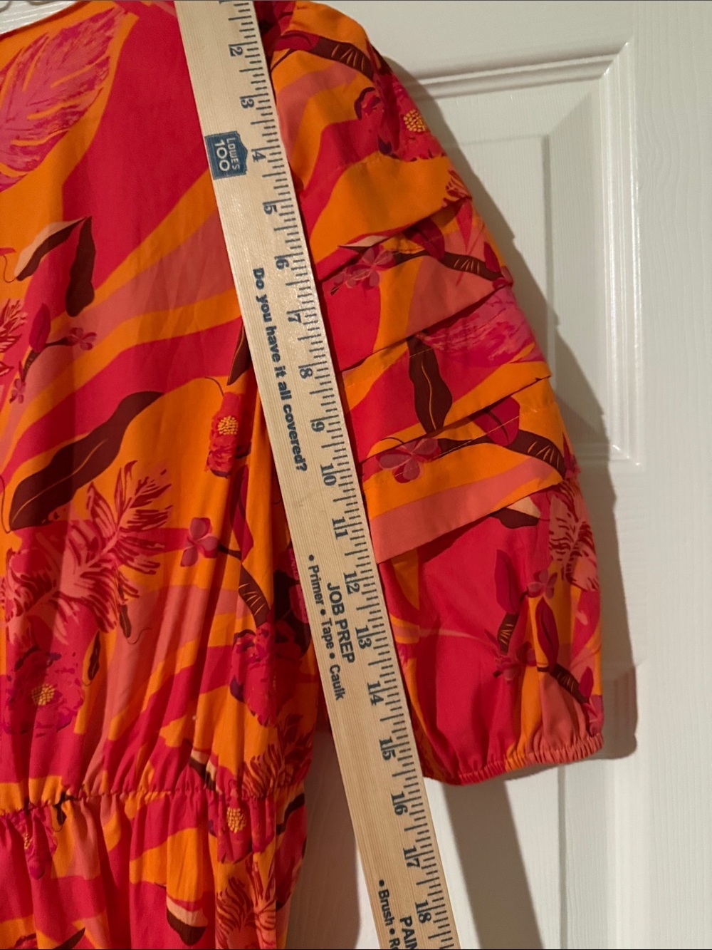 MELLODAY Pink and Orange Floral Midi Dress - Picture 8 of 9
